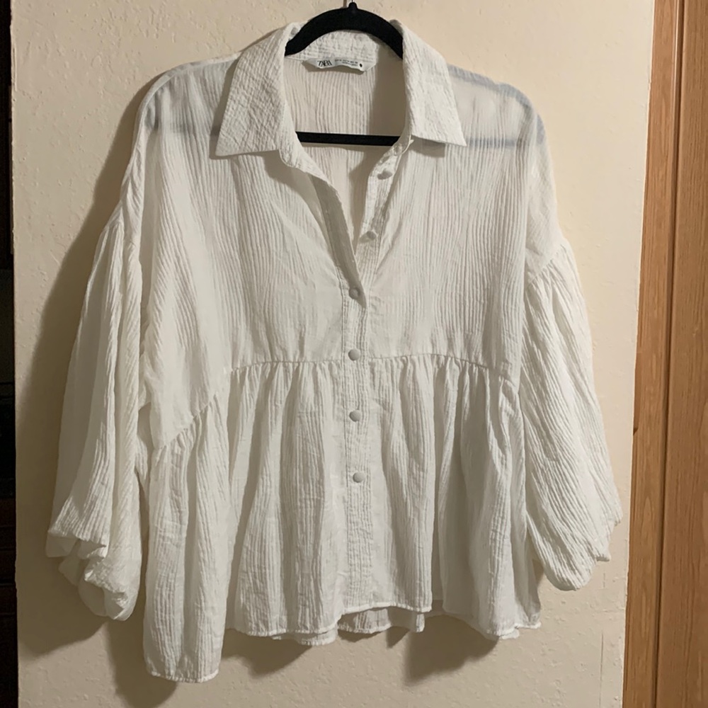 White flowy blouse